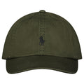 Polo Ralph Lauren Cotton Chino Baseball Cap in Khaki Green with Black Logo