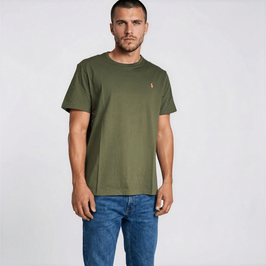 Polo Ralph Lauren Custom Slim Fit T-Shirt in Khaki Green