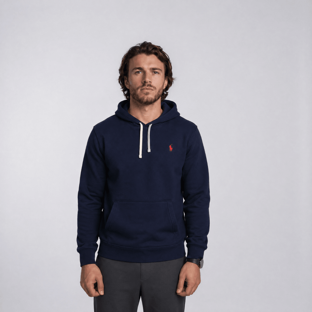 Polo Ralph Lauren Double Knit Hoodie in Navy