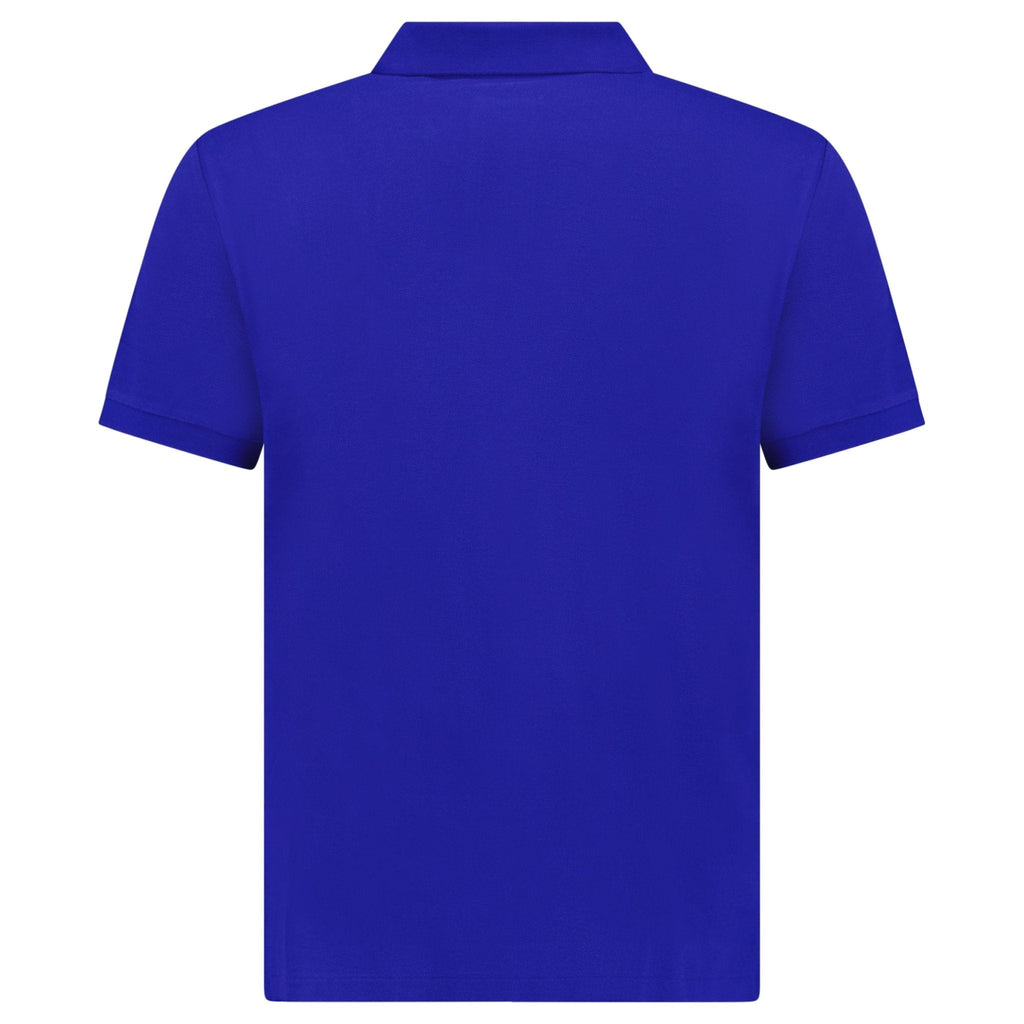 Polo Ralph Lauren Mesh Custom Slim Fit Polo Shirt in Dark Blue