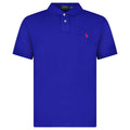 Polo Ralph Lauren Mesh Custom Slim Fit Polo Shirt in Dark Blue