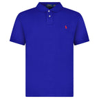 Polo Ralph Lauren Mesh Custom Slim Fit Polo Shirt in Dark Blue