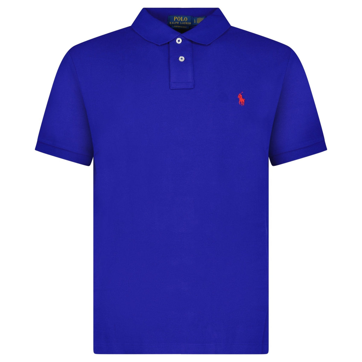 Polo Ralph Lauren Mesh Custom Slim Fit Polo Shirt in Dark Blue