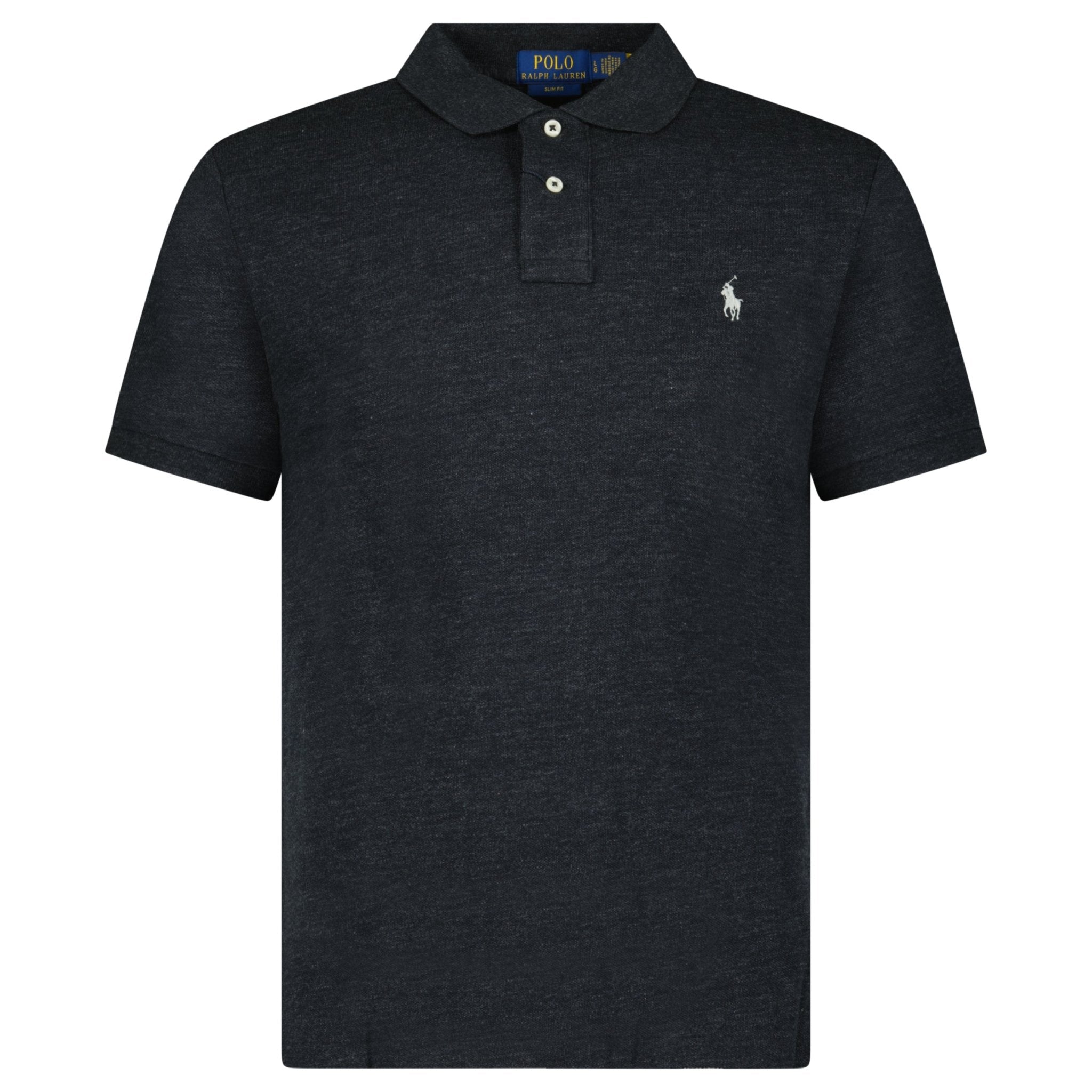 Polo Ralph Lauren Mesh Slim Fit Polo Shirt in Dark Grey