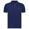 Polo Ralph Lauren Mesh Custom Slim Fit Polo Shirt in Navy