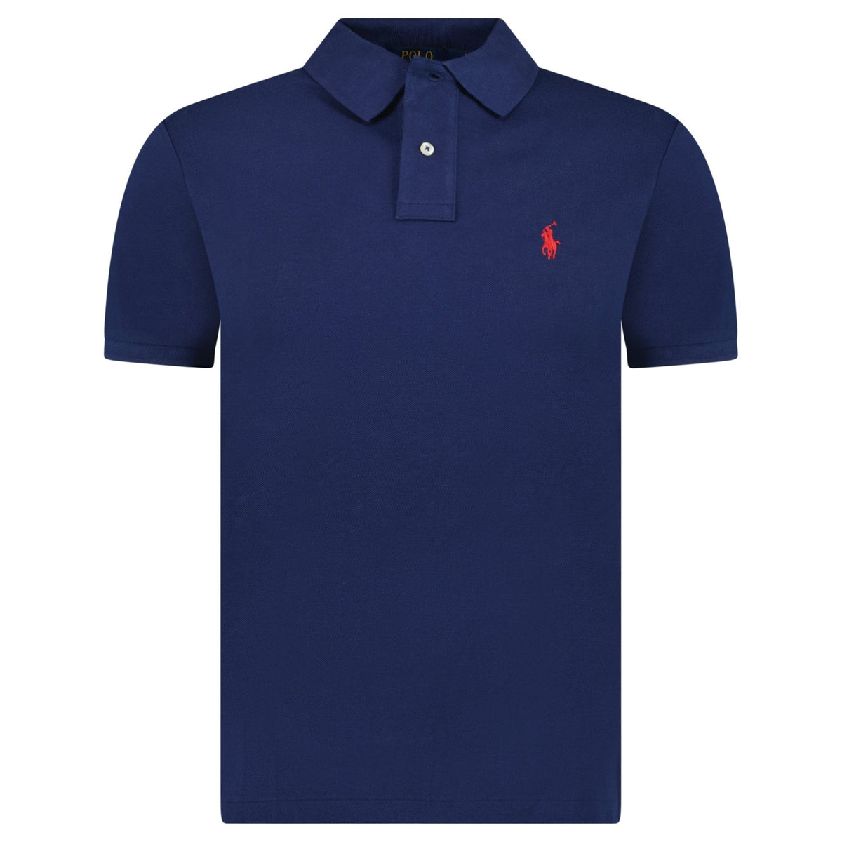Polo Ralph Lauren Mesh Custom Slim Fit Polo Shirt in Navy