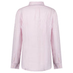 Polo Ralph Lauren Custom Fit Stripe Linen Shirt in Pink/White