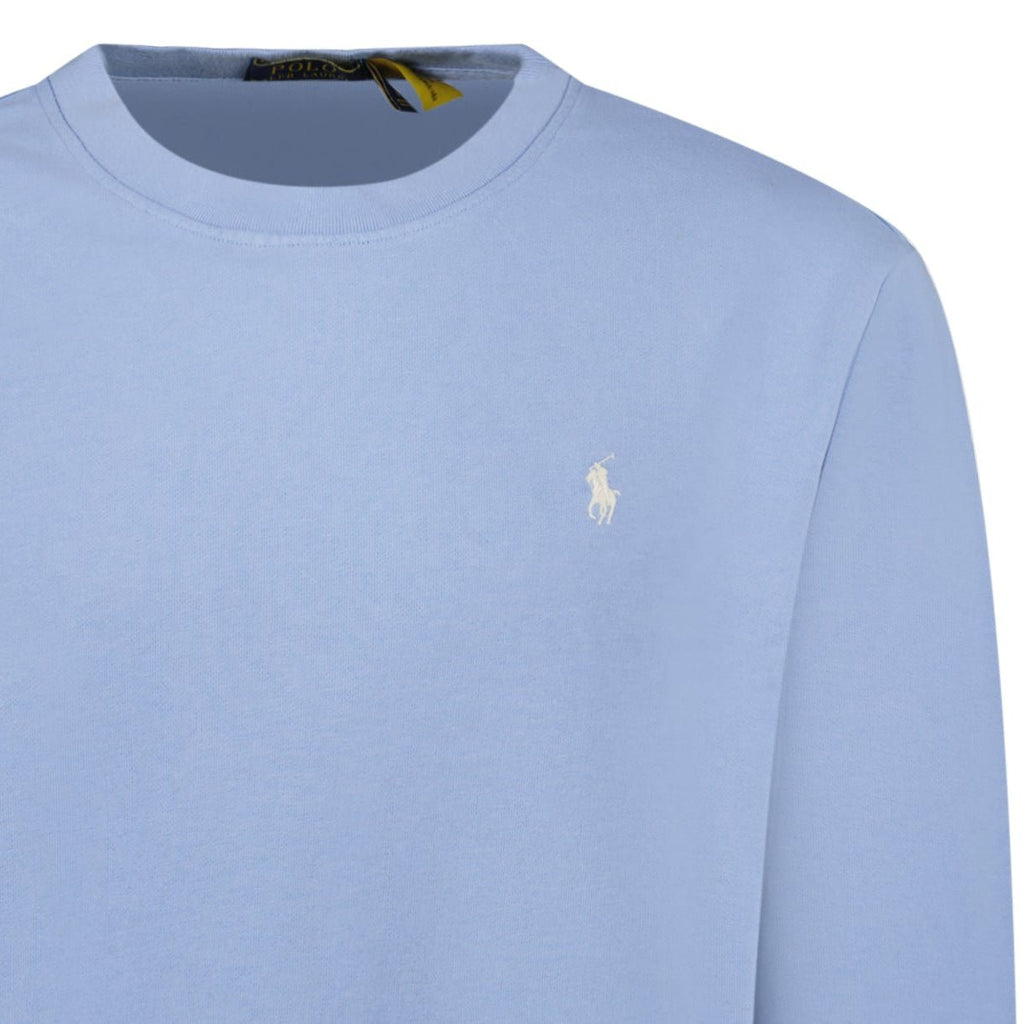 Polo Ralph Lauren Fleece Crew Sweatshirt in Light Blue
