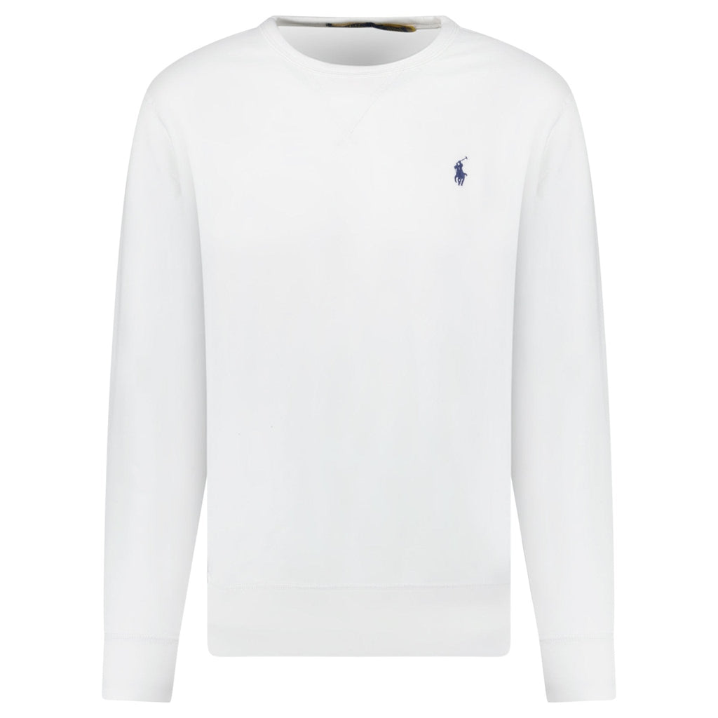 Polo Ralph Lauren Fleece Crew Sweatshirt in White