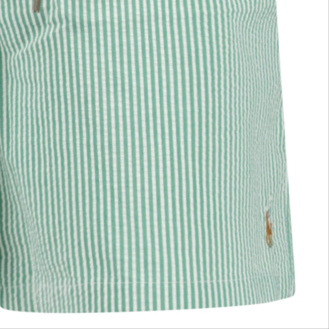 Polo Ralph Lauren Traveler Classic Swim Trunk in Raft Green Seersucker