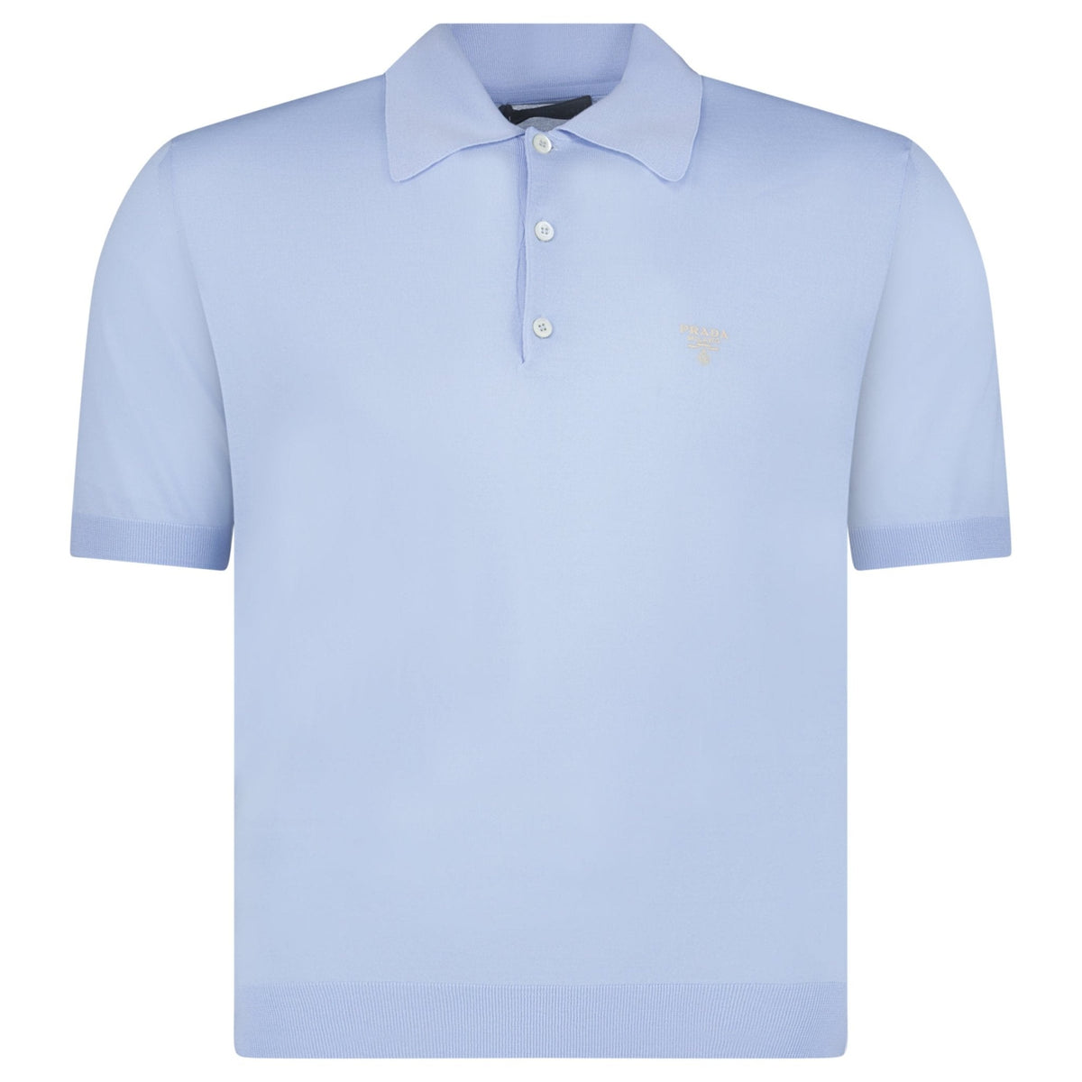 Prada Fine Wool Polo Shirt in Blue