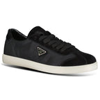 Prada Lane Toe Suede Sneakers in Black