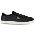 Prada Lane Toe Suede Sneakers in Black