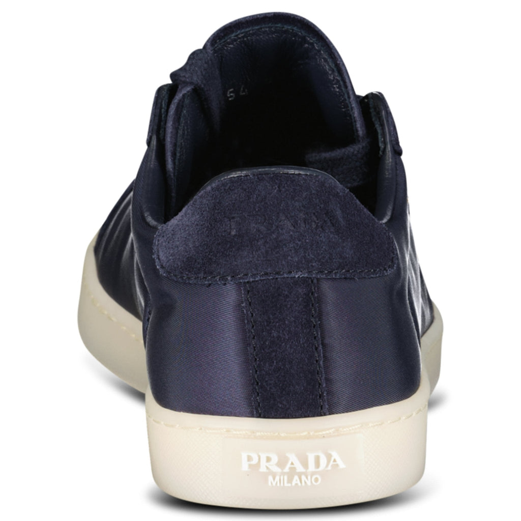 Prada Lane Toe Suede Sneakers in Navy