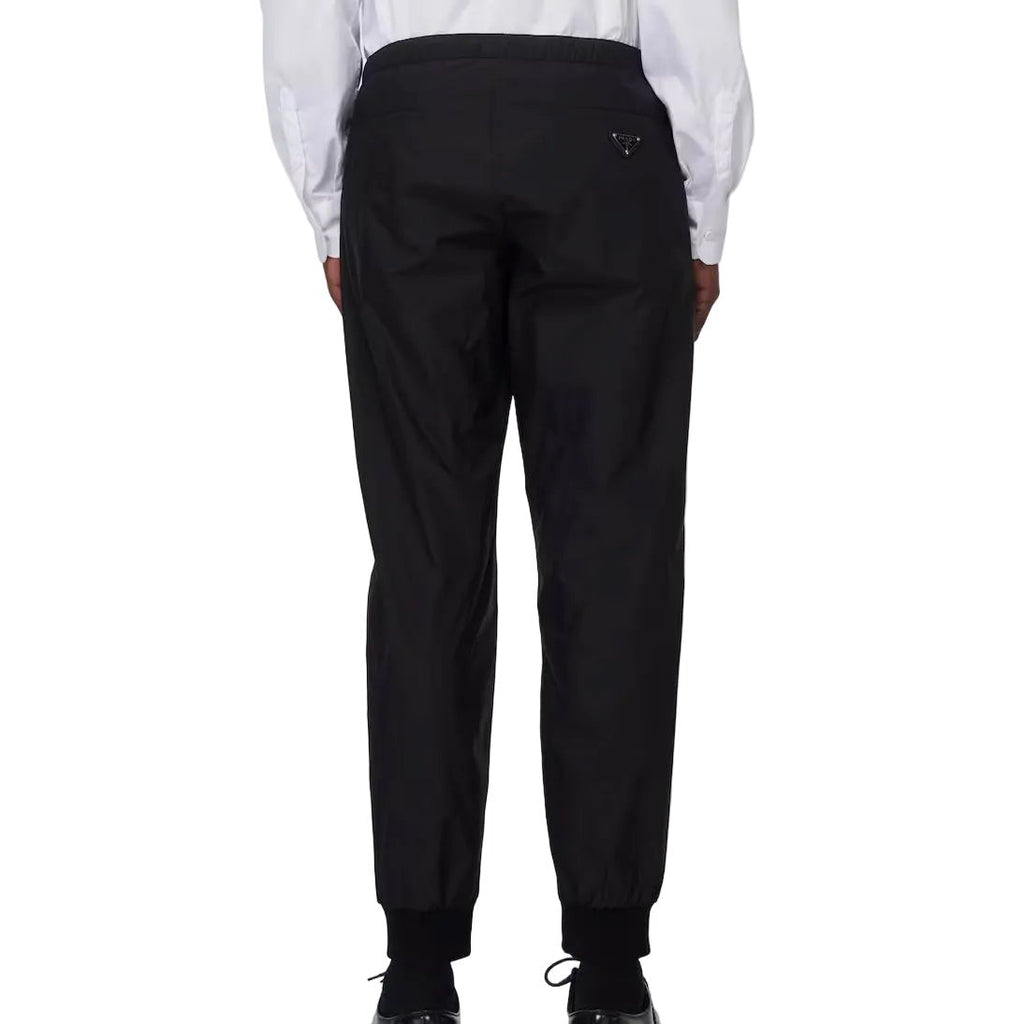 Prada Silk-Blend Trousers in Black