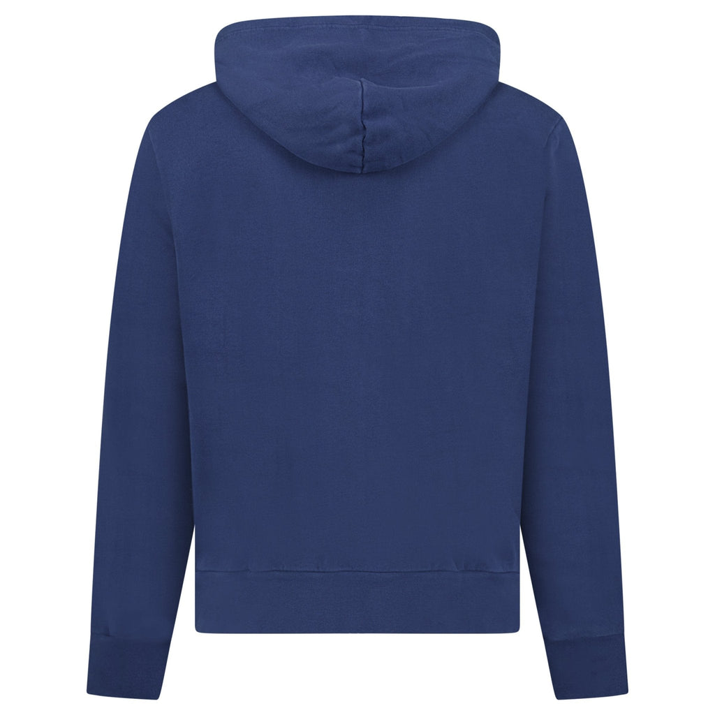 Ralph Lauren Logo-Embroidered Zip-Up Hoodie in Dark Blue