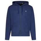 Ralph Lauren Logo-Embroidered Zip-Up Hoodie in Dark Blue