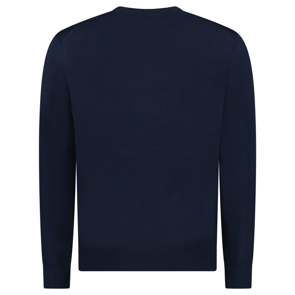Ralph Lauren Slim Fit Cotton Jumper in Navy