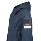 Stone Island All-Weather Cotton Canvas Ghost Hooded Jacket in Navy