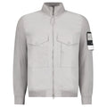 Stone Island All-Weather Cotton Canvas Ghost Stand Collar Jacket in Dust Grey