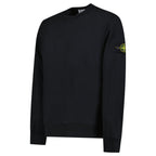 Stone Island Badge Cotton Logo Sweatshirt Black