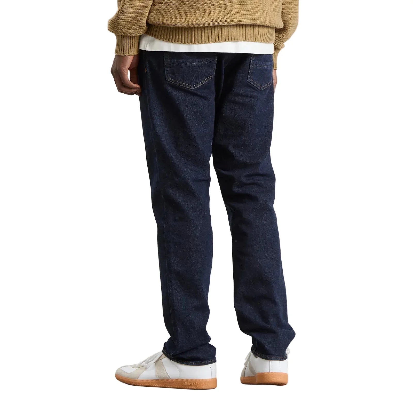 Stone Island Blue Rinsed Buttoned Indigo Denim Slim Jeans Blue Rinse