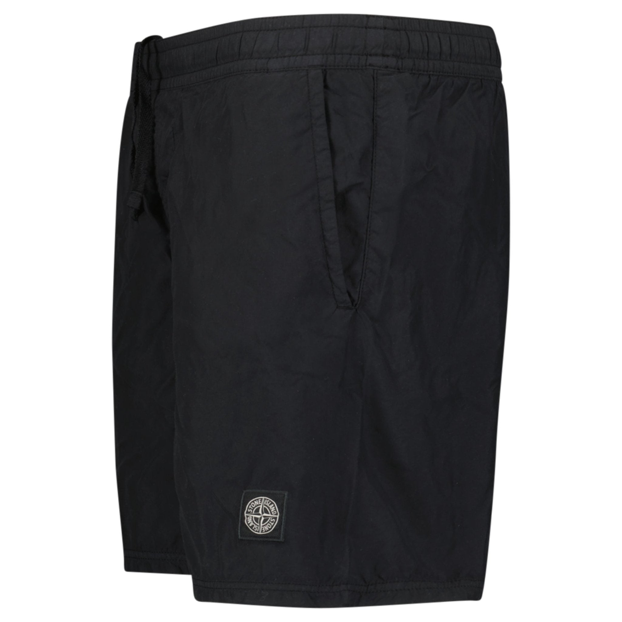 Stone Island Brushed Nylon Swim Shorts in Black