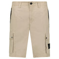 Stone Island Brushed Organic Cotton Canvas ‘OLD’ Effect Cargo Shorts in Desert Beige