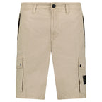 Stone Island Brushed Organic Cotton Canvas ‘OLD’ Effect Cargo Shorts in Desert Beige