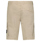 Stone Island Brushed Organic Cotton Canvas ‘OLD’ Effect Cargo Shorts in Desert Beige