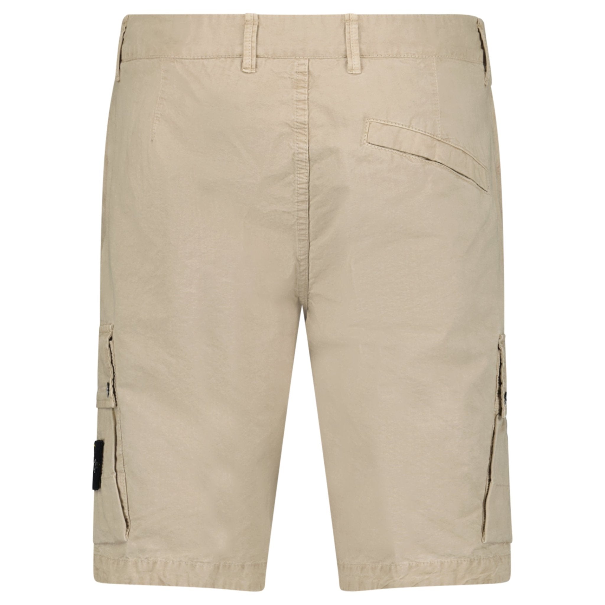 Stone Island Brushed Organic Cotton Canvas ‘OLD’ Effect Cargo Shorts in Desert Beige