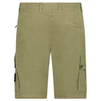 Stone Island Brushed Organic Cotton Canvas ‘OLD’ Effect Cargo Shorts in Military Green