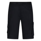 Stone Island Brushed Organic Cotton “Old” Effect Cargo Shorts Black