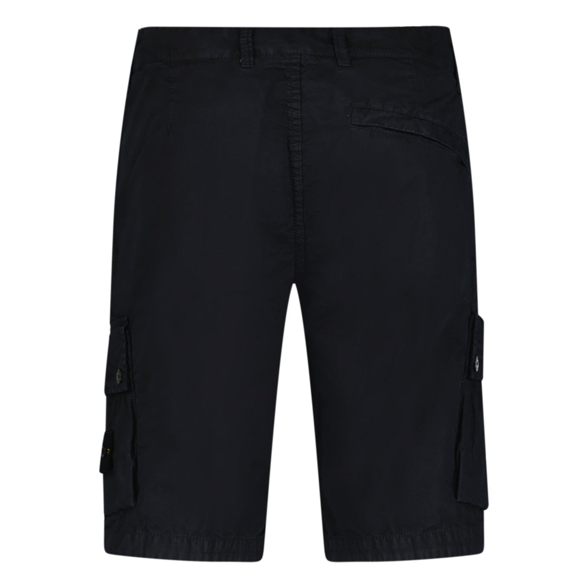 Stone Island Brushed Organic Cotton “Old” Effect Cargo Shorts Black