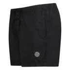 Stone Island Compass Button Chrome Swim Shorts Black