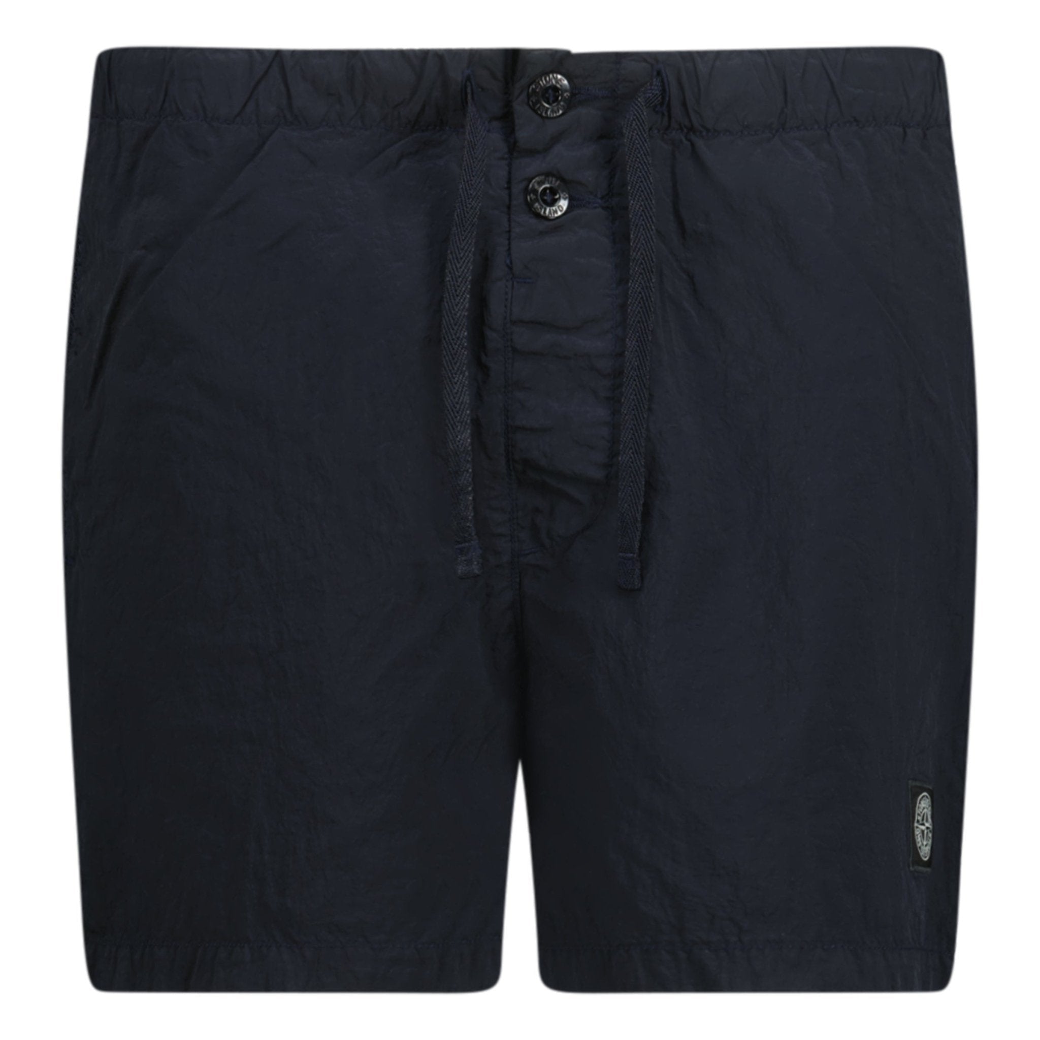 Stone Island Compass Button Chrome Swim Shorts Navy
