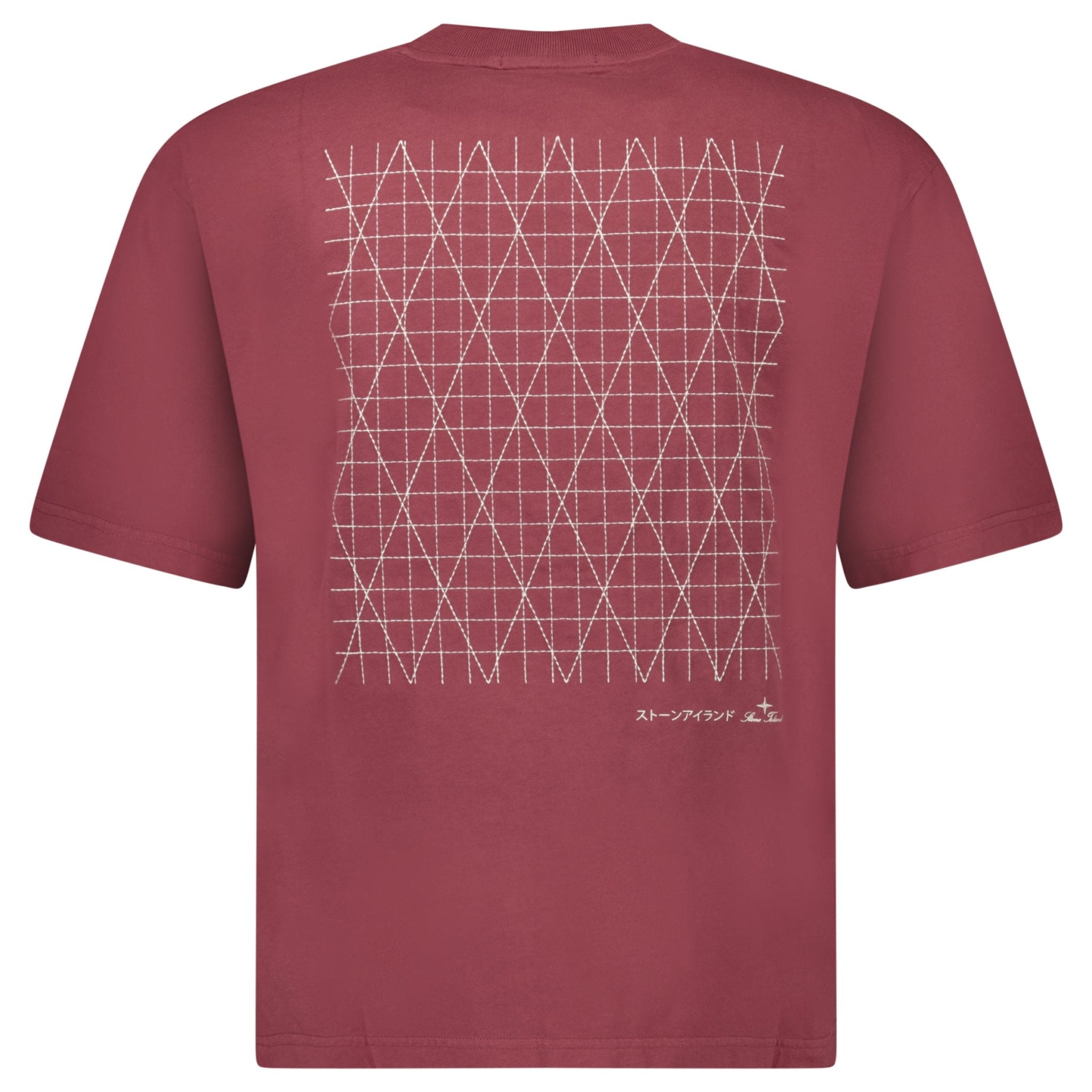 Stone Island Combed Organic Cotton Jersey T-Shirt in Burgundy