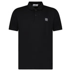 Stone Island Compass Badge Polo T-Shirt Regular Fit Black