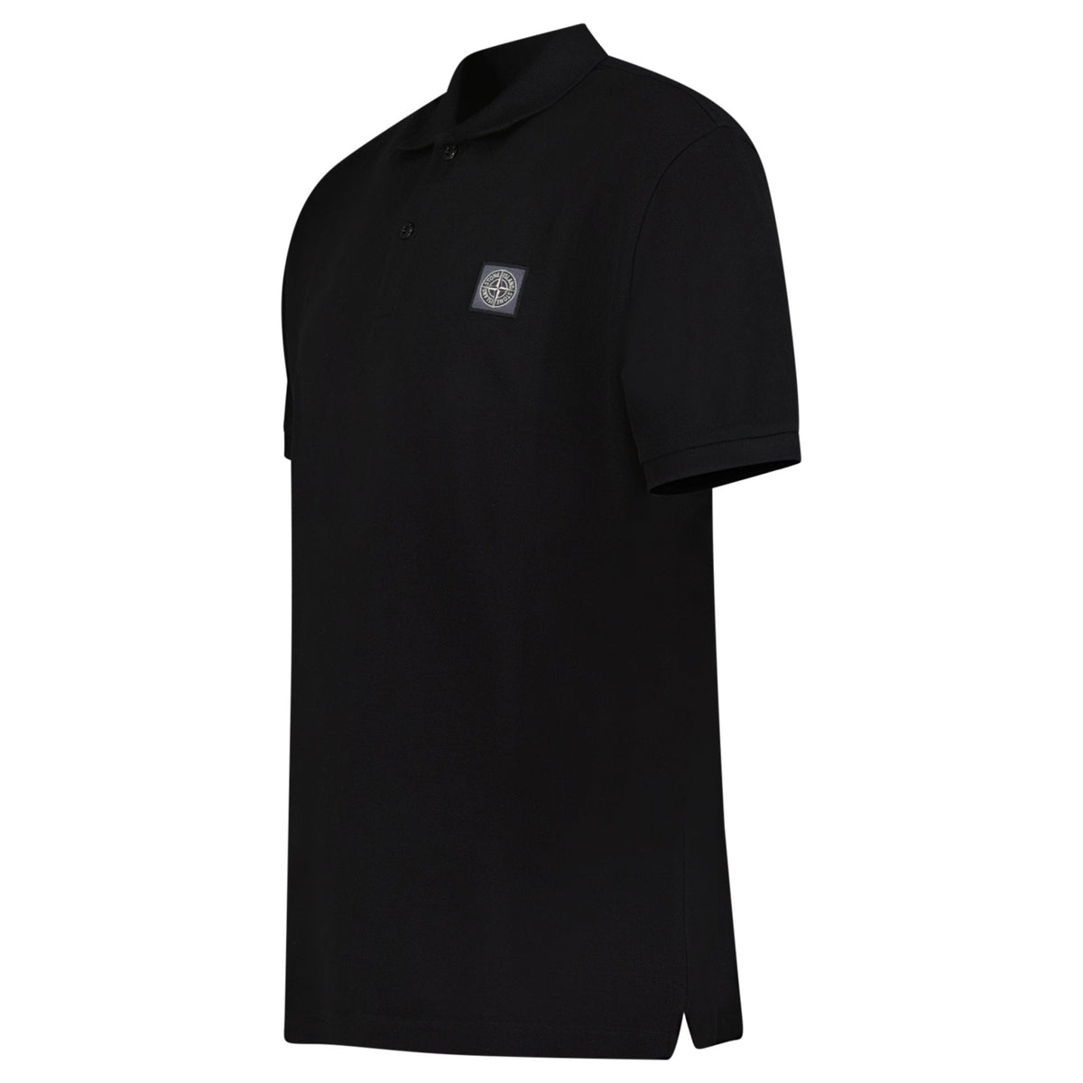 Stone Island Compass Badge Polo T-Shirt Regular Fit Black
