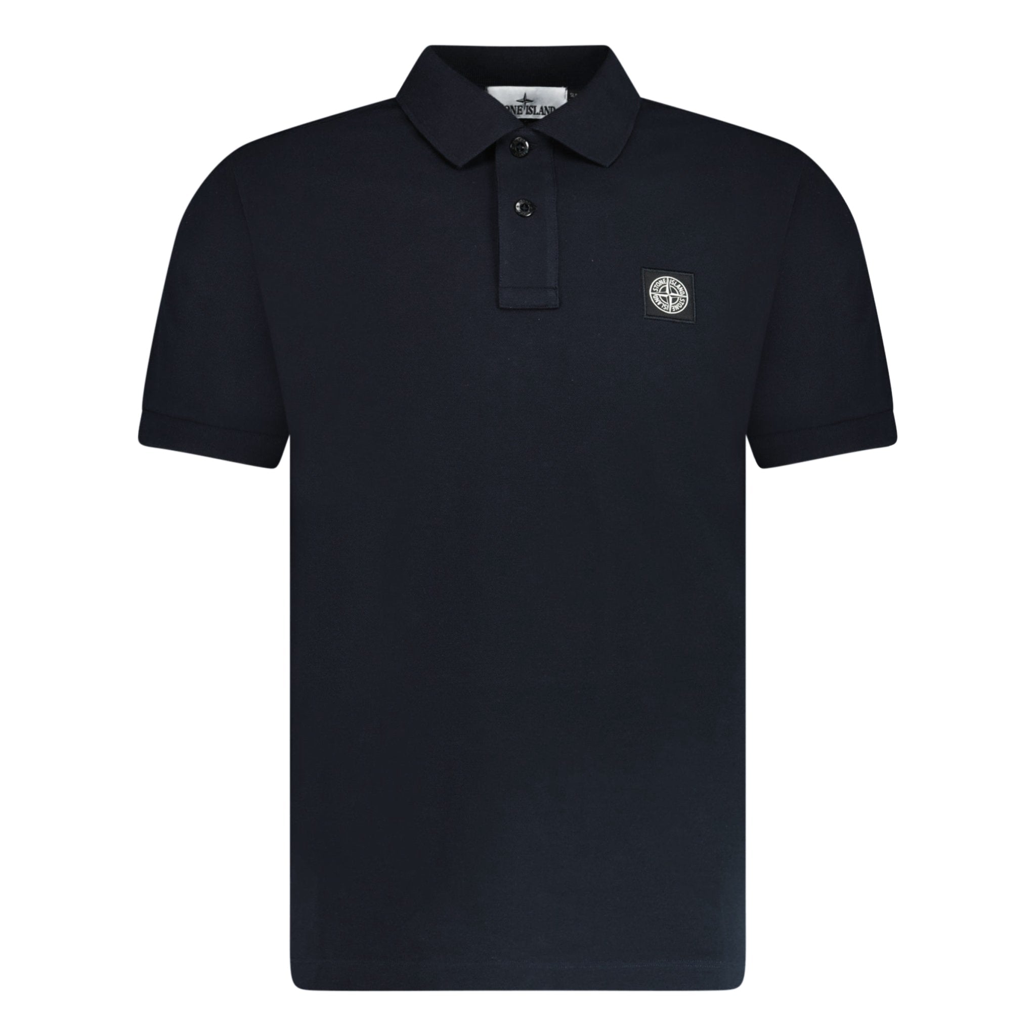Stone Island Compass Badge Polo T-Shirt Slim Fit Black