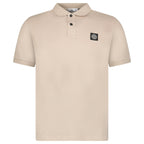 Stone Island Compass Badge Polo T-Shirt Slim Fit in Desert Beige