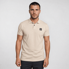Stone Island Compass Badge Polo T-Shirt Slim Fit in Desert Beige