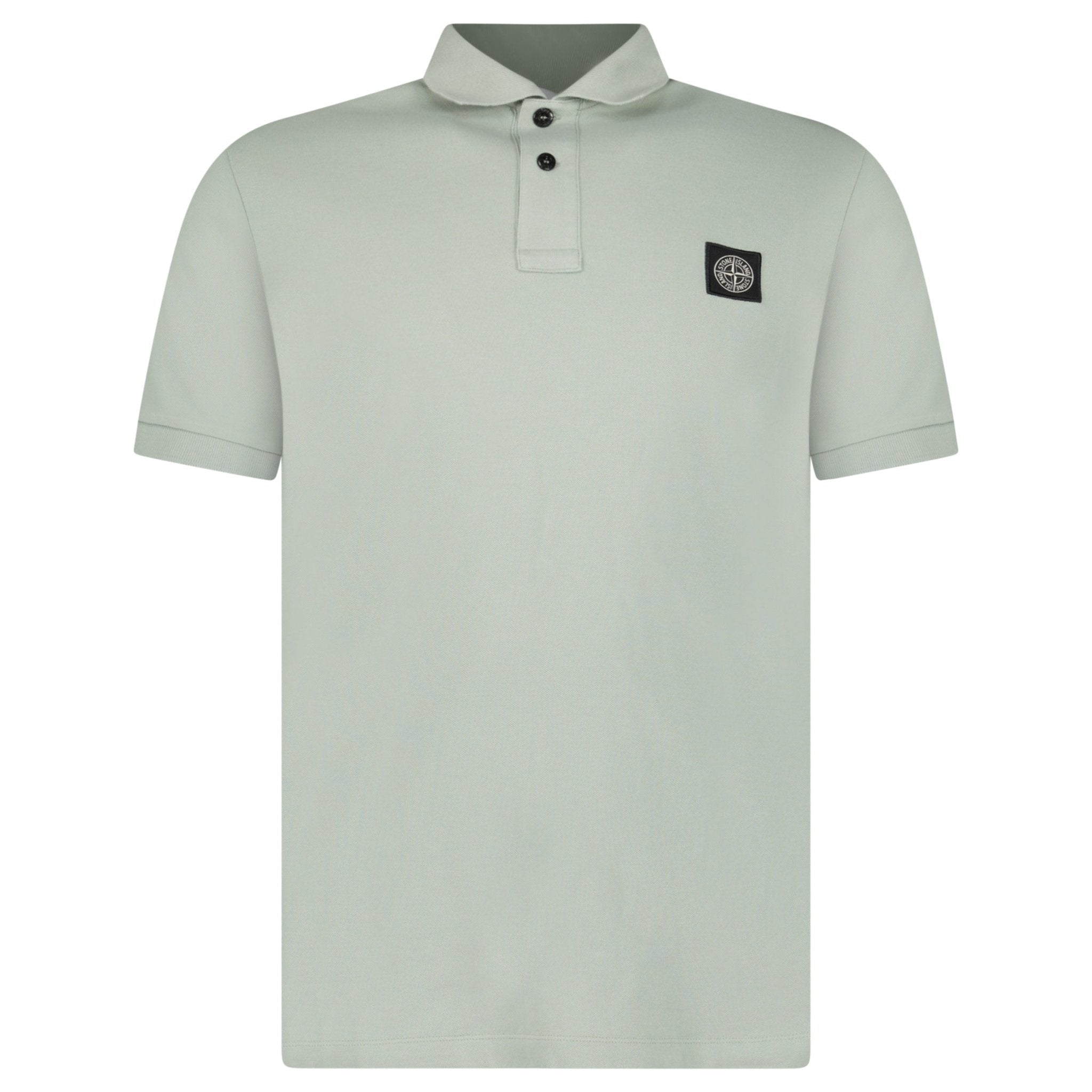 Stone Island Compass Badge Polo T-Shirt Slim Fit Sage