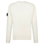 Stone Island Compass-Badge Wool Blend Jumper Cream