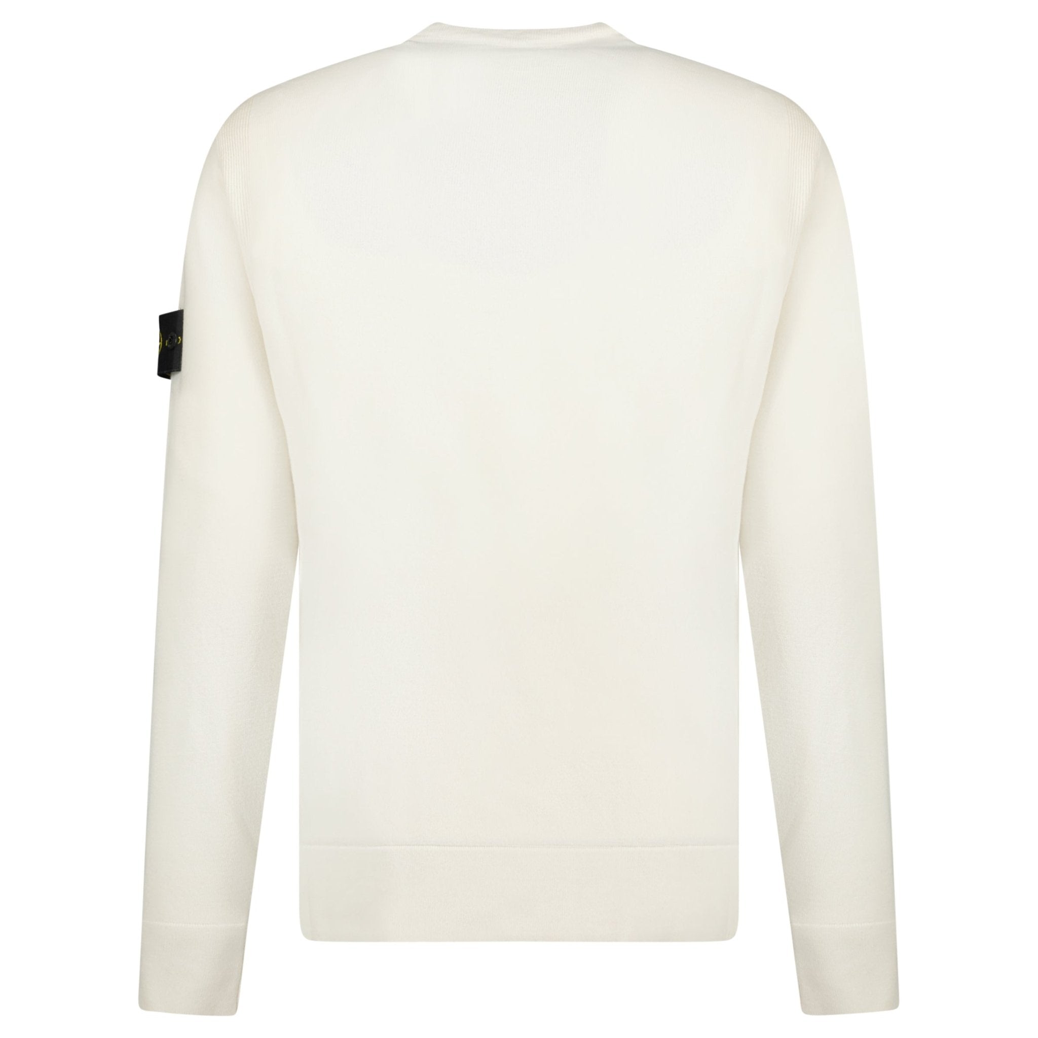 Stone Island Compass-Badge Wool Blend Jumper Cream