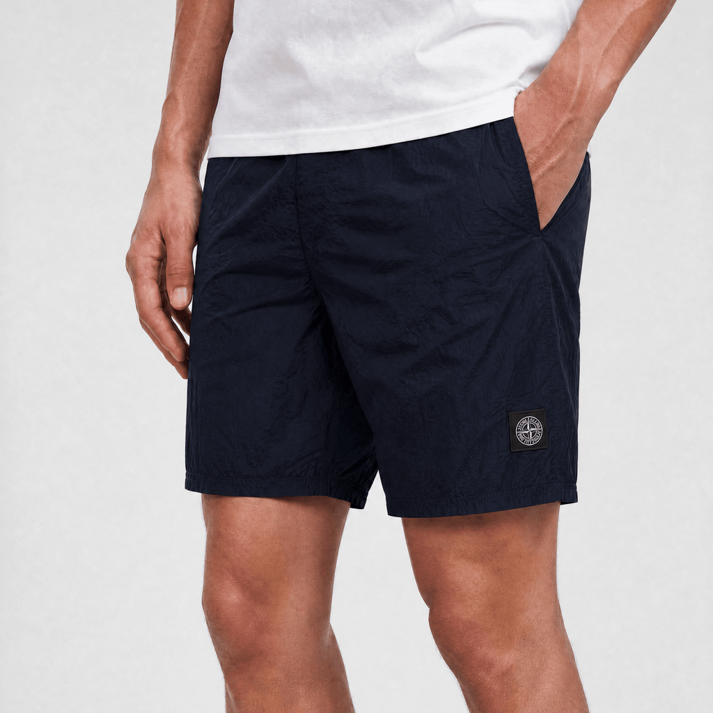 Stone Island Compass Chrome Swim Shorts Navy