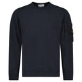 Stone Island Cotton Fleece Pocket Crewneck Sweatshirt in Navy