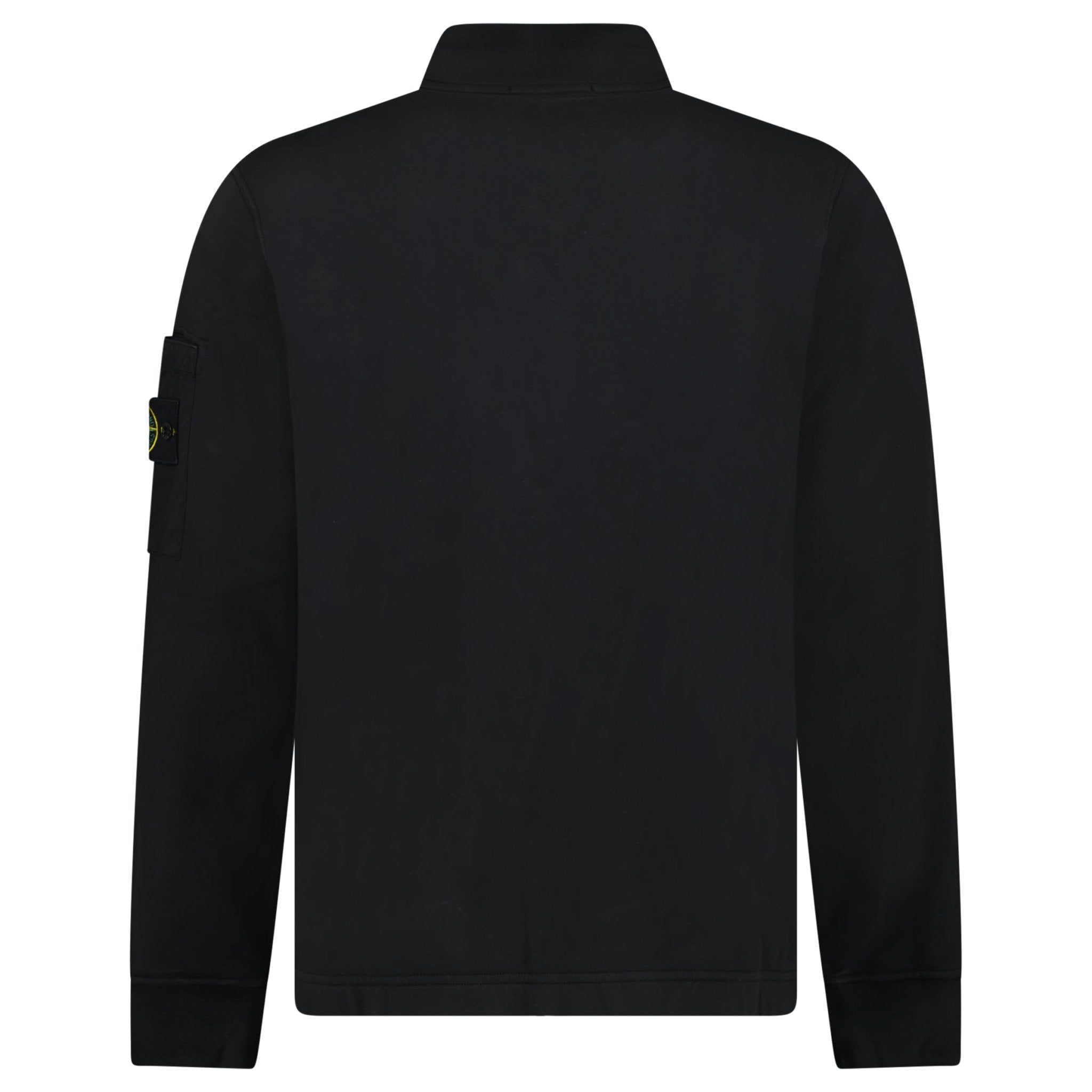 Stone Island Cotton Fleece Track Jacket in Black