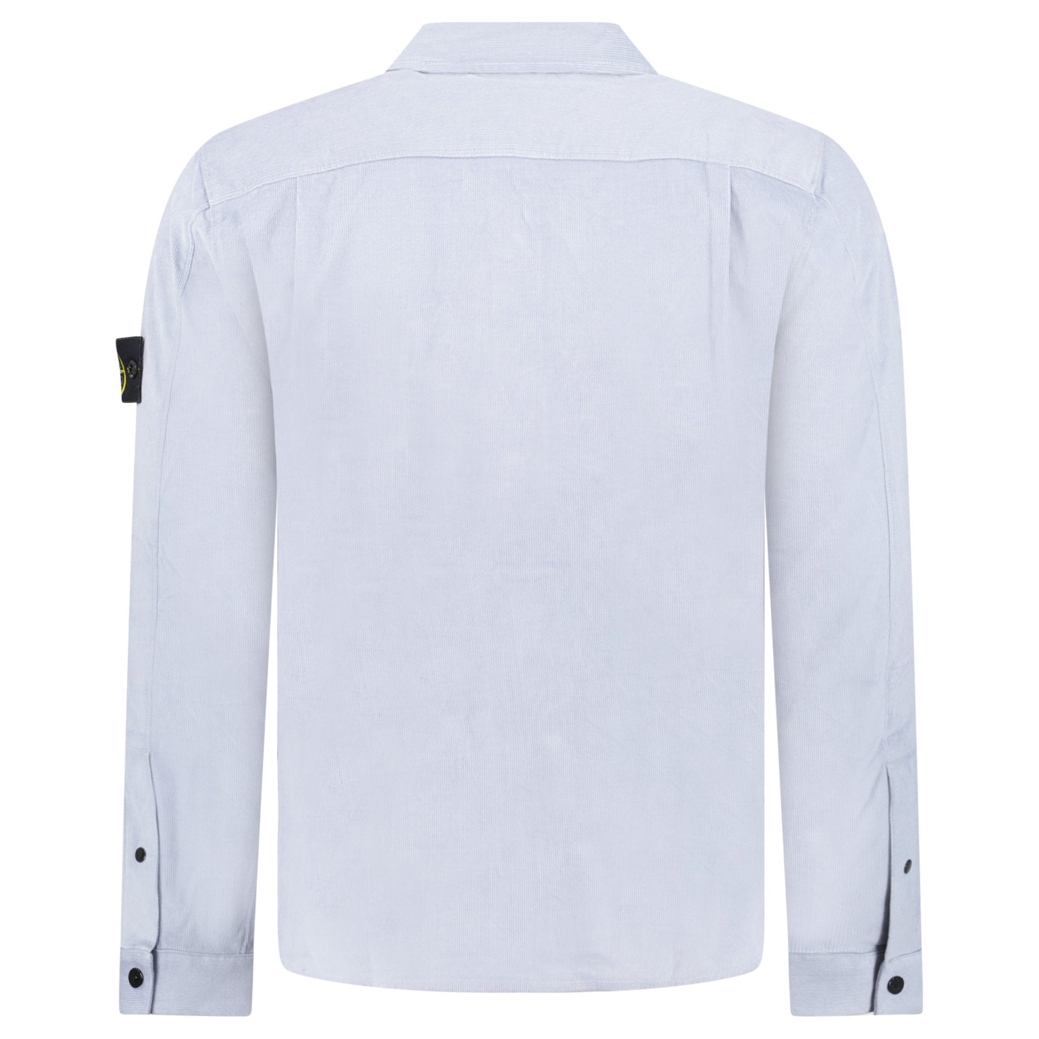 Stone Island Cotton Micro-Corduroy Overshirt in Avio Blue