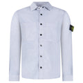 Stone Island Cotton Micro-Corduroy Overshirt in Avio Blue
